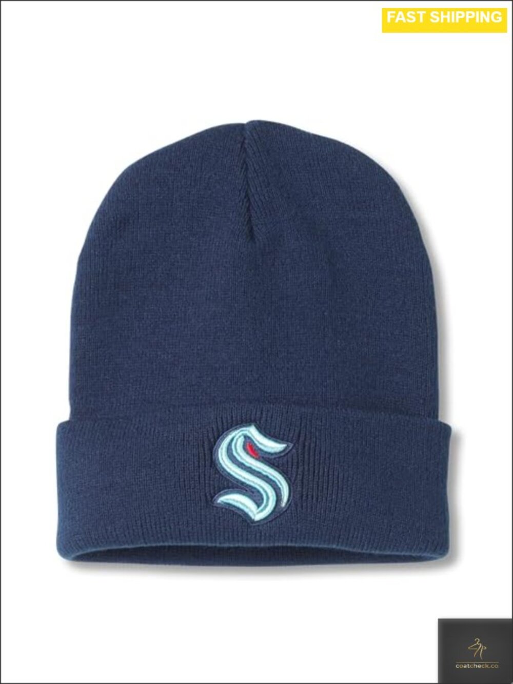 NHL Team Knit Beanie Cap Cuffed Brim Stretch Heather Knit